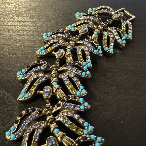 Art Nouveau Jewelled Dragonfly Bracelet (Art Deco, Fairycore, Exquisite) - Picture 3 of 11